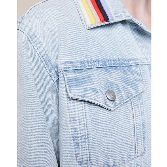 Juicy Couture Embroidered Stripe Denim Jacket - Picture 3 of 5